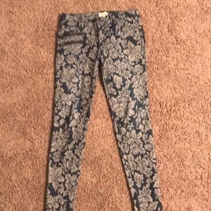 Floral detail jeans